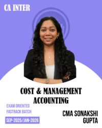 CA Inter Cost and Management Accounting (EXAM ORIENTED + LIVE BATCH)  for Sep 2025 Exams